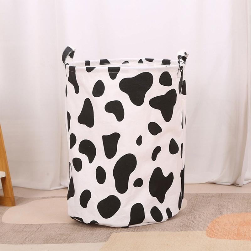 Borsa per riporre giocattoli per la casa Cesto portaoggetti in tessuto per camera da letto Organizzatore pieghevole per biancheria con manico per bagno Camera da letto
