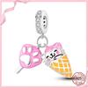 TOP Copper Pink Girls Skirt Cute Cat Charm Bead Charms Bead Charms Ideal For Womens Authentic Bracelets Copper Pendant Do It Yourself Jewellery Gift