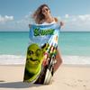 1pc Shrek3 Beach Towel, Comfortable and Thick, and Swimming/Bath/Picnic/Camping Towel, Suitable for Seaside Beaches