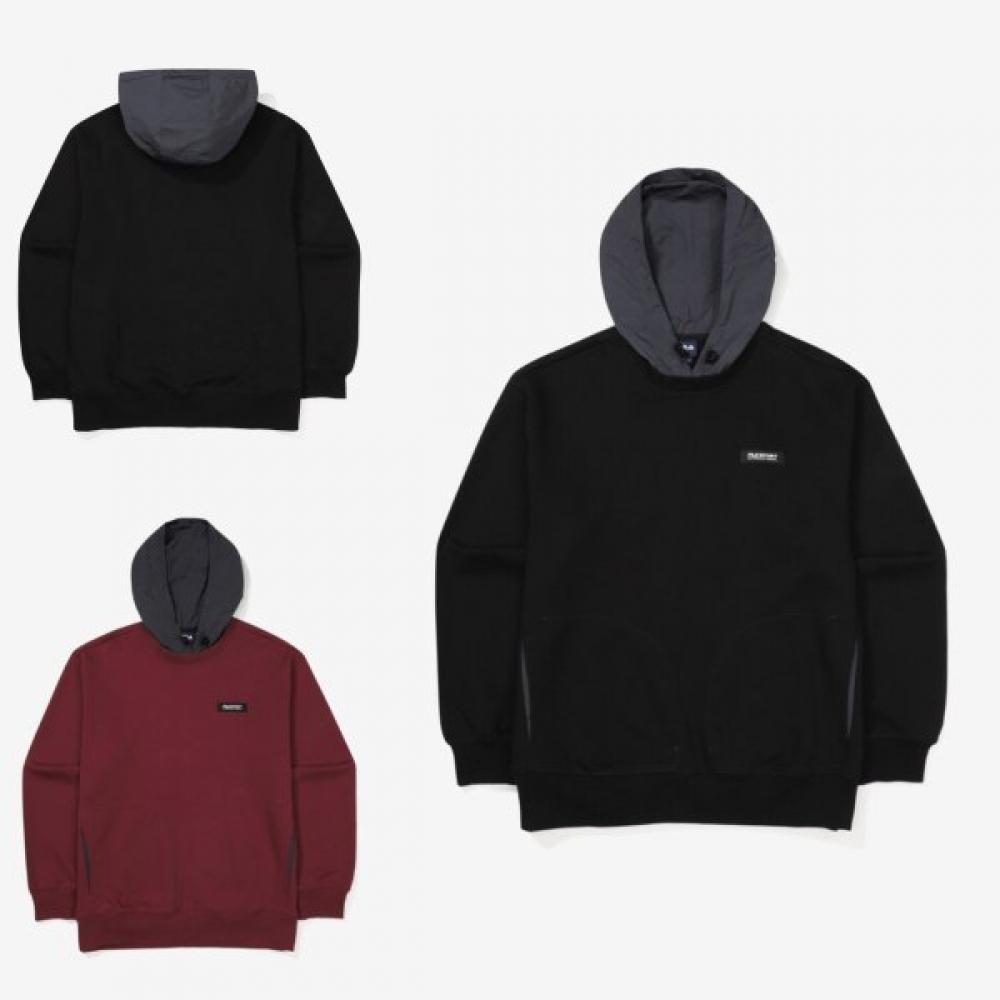 Fila International Comfort Fit Woven Mix Hoodie   Fs2pof3131x DPM DEEP MAROON PURPLE/105