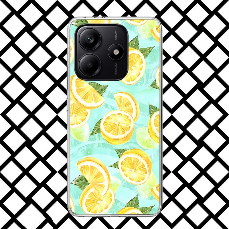 Summer Fruits Lemon Phone Case for Xiaomi Redmi Note 15 14 14S 13 12 12S 11 Pro Plus 11E 11T 11S 10S 5G Soft Cover Fundas Redmi
