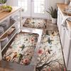1Pcs Cartoon Country Pattern Floor Mat Modern Kitchen Polyester Rug, Non-Slip Colorful Indoor Carpet, For Home Bathroom Bedroom Living Room Decor