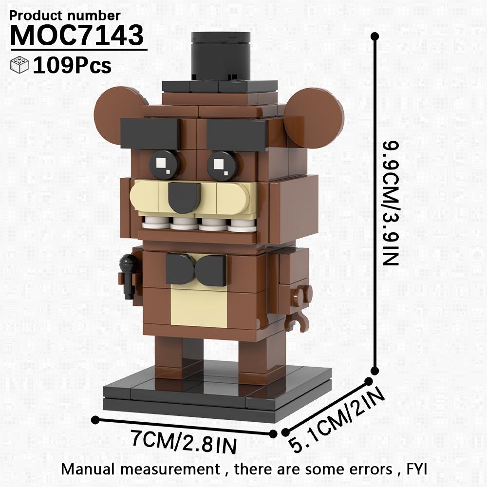 MOOXI FANF Horror Game Role Ducks Foxy Rabbit Bear MOC Bricks Model Kit DIY Diorama Children Toys Building Blocks Set Adult Gift