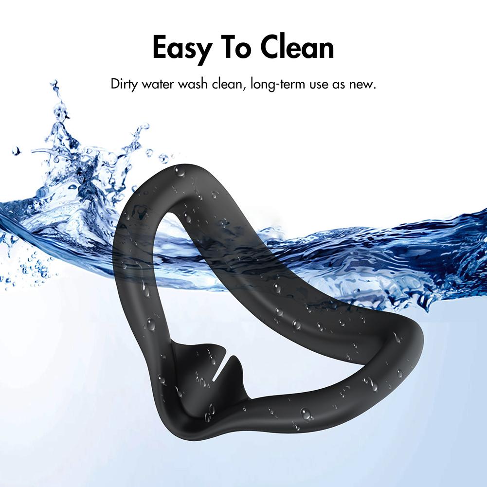 Silicone VR Face Cover with Anti-Leakage Nose Pad VR Silicone Mask Cover Protective Eye Pad for Meta Quest 3S VR Accessories