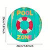 Pool Zone Vintage Lifebuoy Metal Tin Sign Wall Art Patio Garden Lake House Gift
