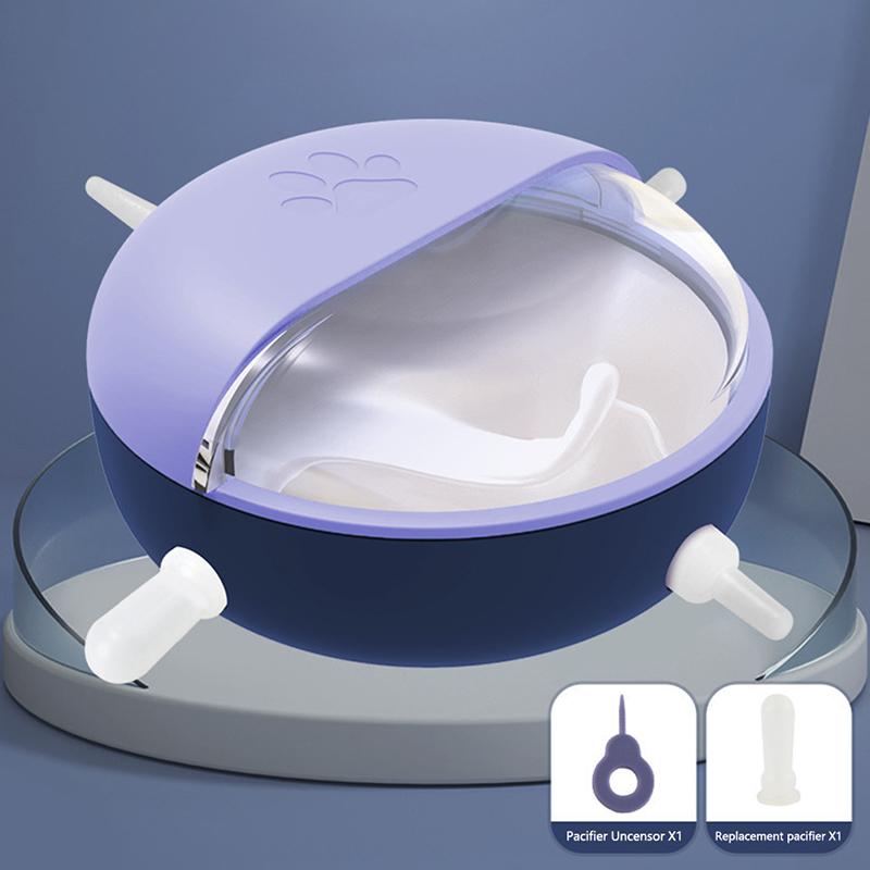 

Бионическое устройство для самостоятельного кормления, молочная миска с 4 сосками, кормушка для кормящих щенков, кормушка для кормления щенков, щенков, котят, кошек фиолетовый