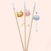 1pc Random Color Cute Animal Shaped Cat Teaser Toy Stick For Cat Use