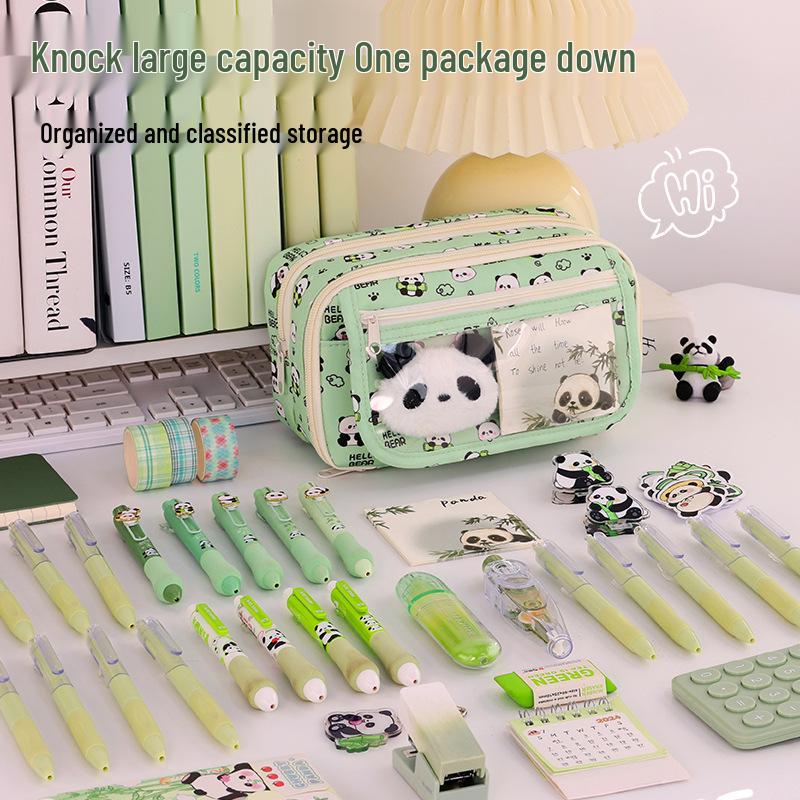 Capybara & Panda Large-Capacity Pencil Case for Elementary & Middle School Girls