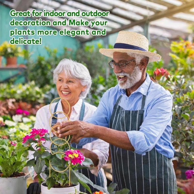 QX2E 2pcs Plant Stakes Support For Climbing Vine And Fragile Stem In Garden Balcony