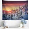 Hot Sale Custom High Quality Snow Wall Hanging Hd Landscape 3D Printing Digital Printing Home Decoration Tapestry