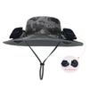 Sunscreen Sun Hat Solar Embedded Fan Rechargeable High Wind Summer Outdoor Hat Breathable Bucket Hat