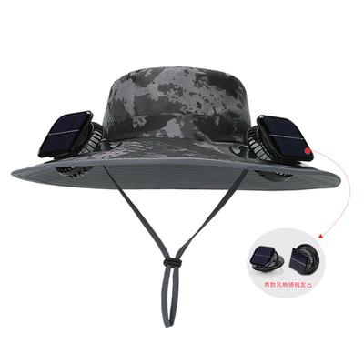 Sunscreen Sun Hat Solar Embedded Fan Rechargeable High Wind Summer Outdoor Hat Breathable Bucket Hat