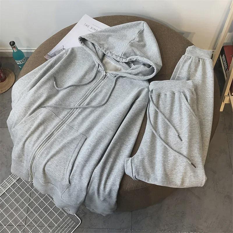 Women's Spring/Fall 2023 Zipper Hoodie & Leggings Set - Casual, Lightweight Two-Piece Suit