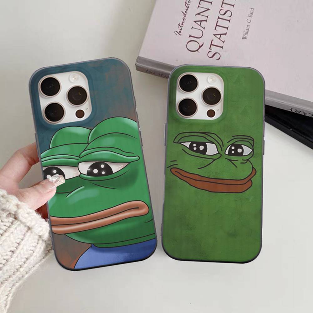 Internet Meme Sad Pepe The Frog Phone Case For IPhone 17 16 15 14 Plus 11 12 13 Pro Max Shockproof Protection Soft Back Cover