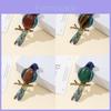 Parrot Enamel Brooch Pin With Shell Inlay For Diy And Jewelry Making