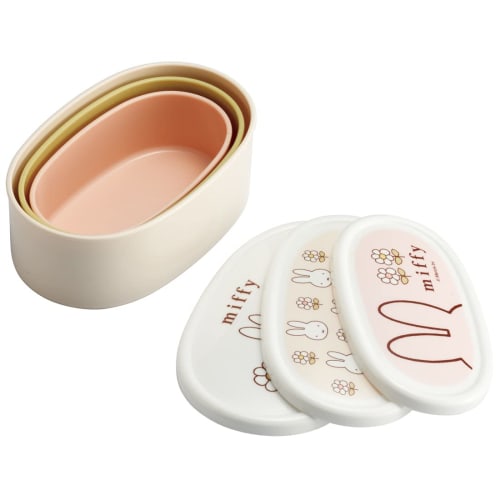 Skater Lunch Box Seal Container Storage Container Made in Japan (Large 400ml Medium 280ml Small 180ml) Set of 3 Ag+ Antibacterial Miffy Miffy 23 SRS3S
