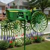 Skeleton Riding Motorcycle Wind Spinner Decoration Metal Kinetic Tractor Windmill Sculpture Outdoor Garden Yard Patio Lawn Decoration