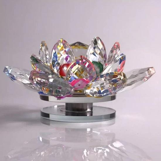 Home Decor Items Positive Energy Fengshui Crystal Lotus Flower