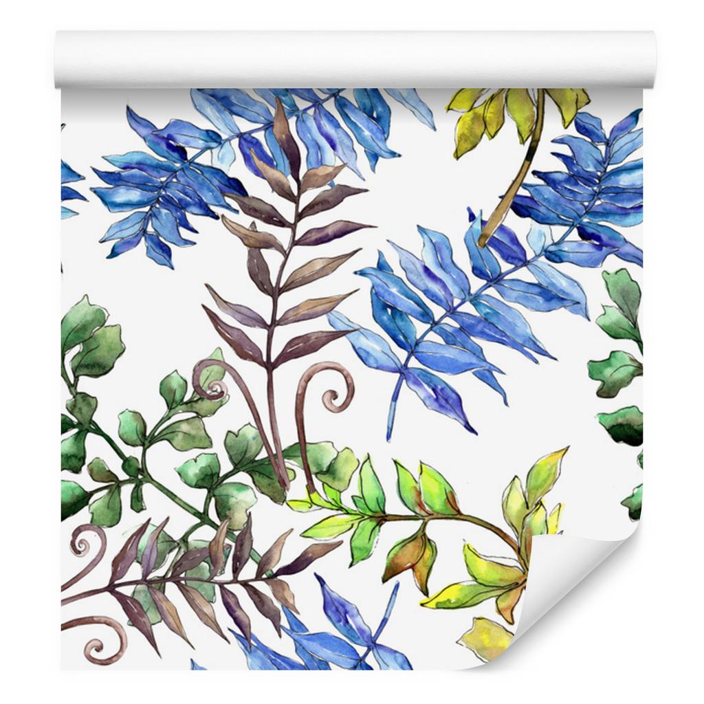 Colorful leaves and watercolor wallpaper for living room and bedroom 50x1000