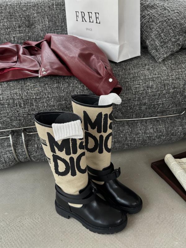 

Low-heeled black straight locomotive boots women s shoes 2025 new autumn western denim medium tube retro boots 39 хакі