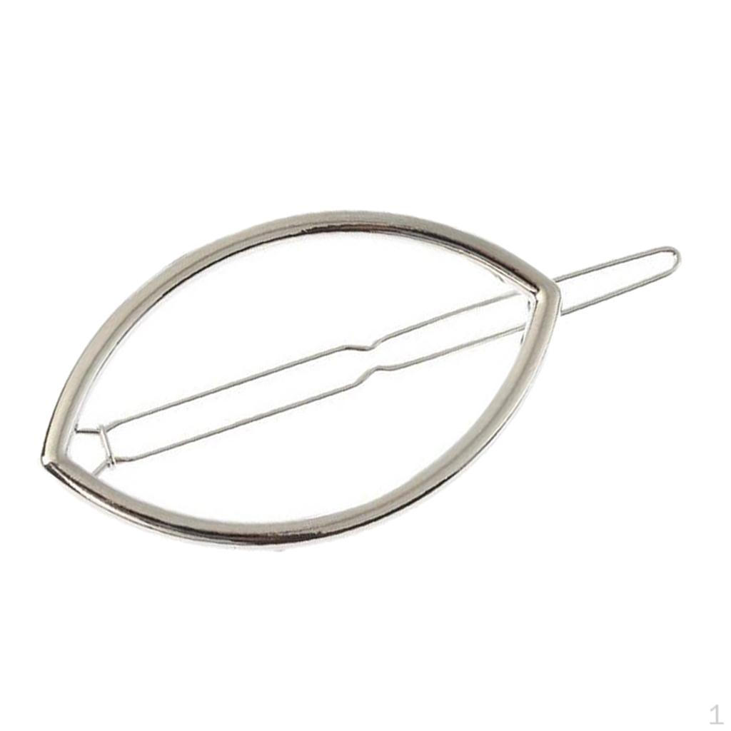 Изящная Геометрическая Заколка-Зажим Сплав Овальная