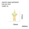 18K Gold Plated Astronaut Pendant Necklace with Drip Oil and Micro-Inlay Design