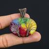Baum des Lebens Regenbogen Solarquarz 999 Kupferdraht gewickelter Anhänger, Handgefertigter Edelsteinanhänger Schmuck, Geschenke für Ehefrau Brandneuer Anhänger