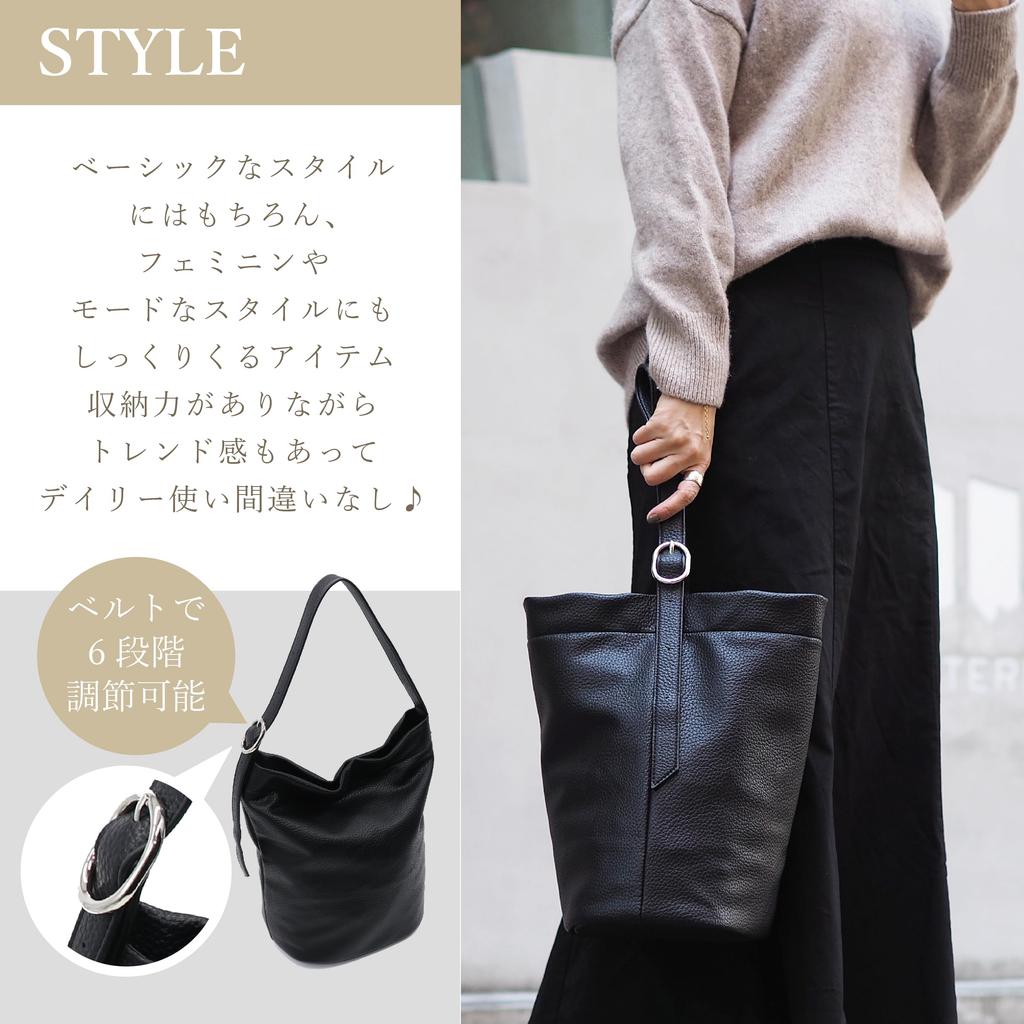 Guccio Italien 12-1177 (SCHWARZ) Einschulter-Eimer-Tragetasche, Stilvolle Damen-PU-Leder