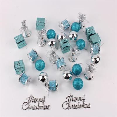 32-Piece Lake Blue Christmas Tree Ornament Bauble Set