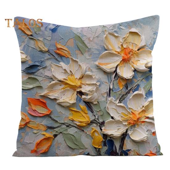 

Наволочка с цветочным принтом, наволочка с застежкой-молнией, износостойкая, не выцветающая, моющаяся, простая в уходе, декоративная наволочка 1pc A