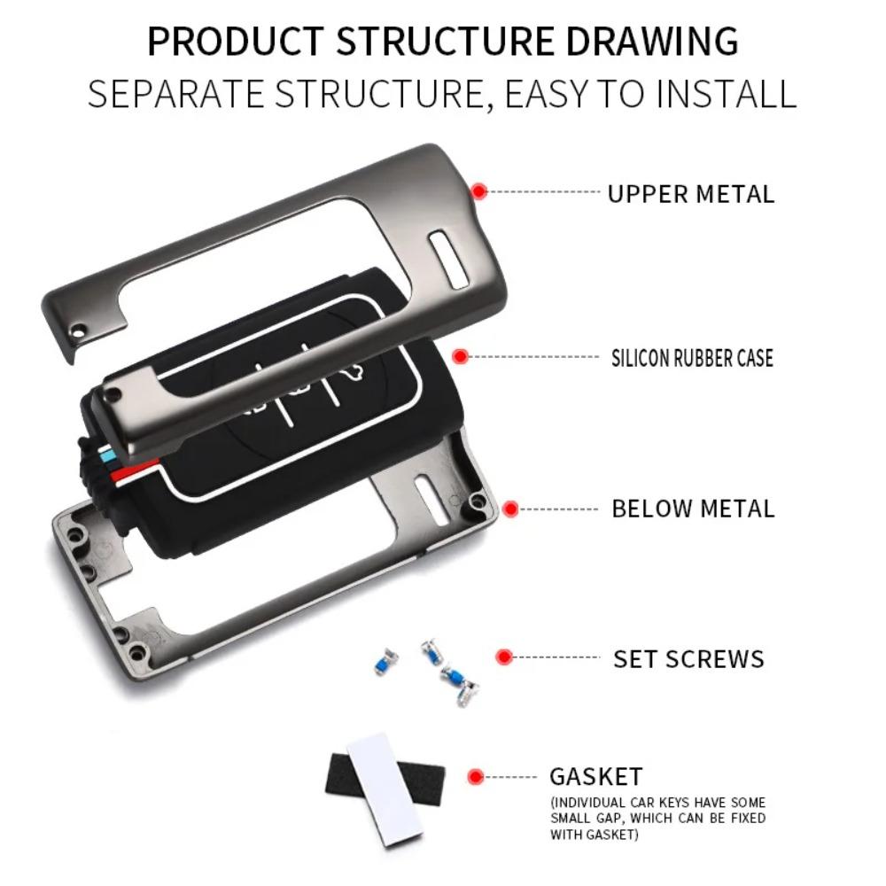Zinc Alloy Car Remote Key Case Cover Shell Fob for Chery Tiggo 4 5X 7 Pro 8 Exeed Txl Tx Lx ARRIZO7 E3 E5 A3 A5 Tiggo 3 5 3X