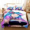 3D Anime Sexy Girls Silvervale VTuber Bedding Set Single Twin Full Queen King Size Bed Set Adult Kid Bedroom Duvet cover Sets