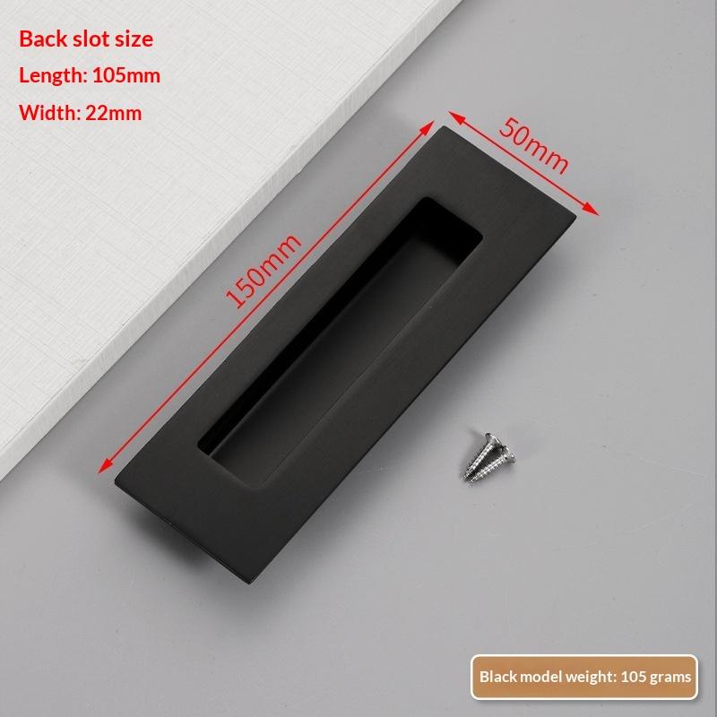 Poignée cachée en acier inoxydable Poignée de porte coulissante intégrée Poignée de tiroir de porte coulissante intégrée Poignée Noir Or Bronze