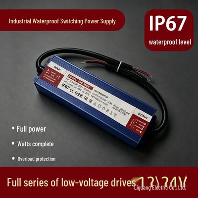 IP67 Outdoor Waterproof Constant Voltage Driver, 12V/24V, 60W-600W Power Supply with Full Potting