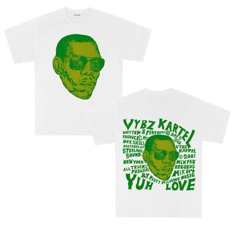 Rapper Vybz Kartel Tour 2025 New Album T Shirts Men's Hip Hop Oversized Short Sleeve T Shirt Fashion High Quality Cotton T-shirt