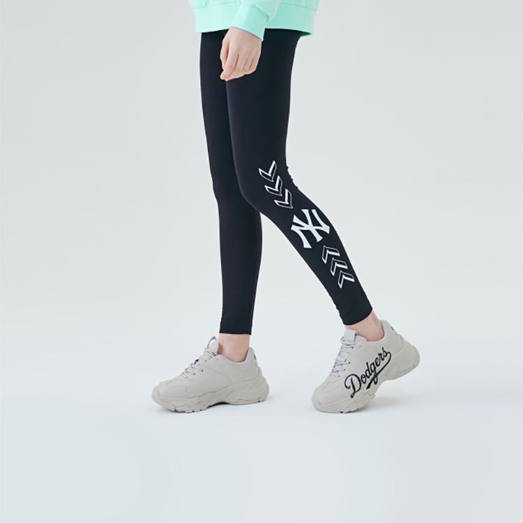 New MLB Big Ball Chunky Collection Wear Resistant Height Increasing Low Top Chunky Sneakers Unisex Gray 32SHC2011-07M