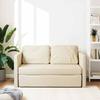 Floor Sofa with Sleeping Function Cream 112x174x55 Cm Fabric
