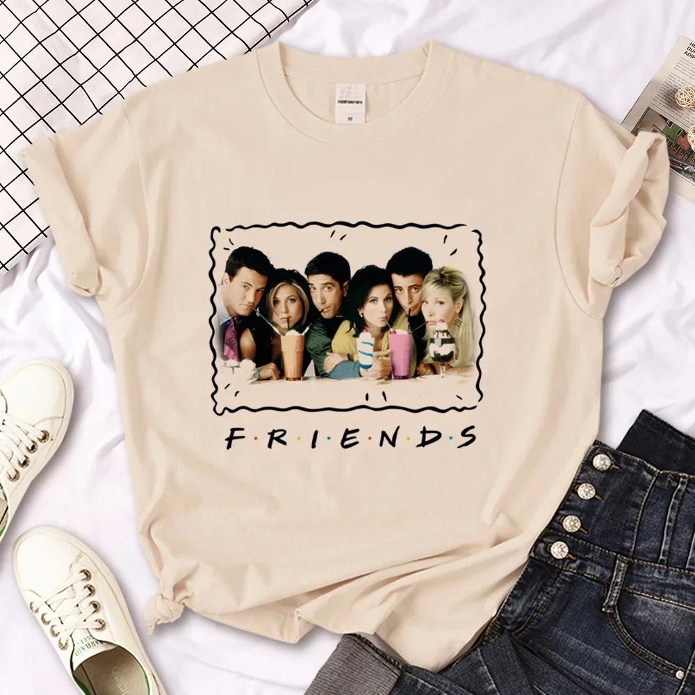 Футболка с изображением сцены молочного коктейля из сериала «Друзья», унисекс, ностальгическая уличная футболка в стиле 90-х, повседневный топ с коротким рукавом, 100% хлопок 4XL