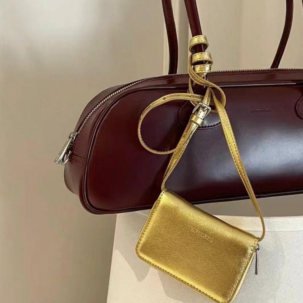 

PU Crossbody Card Bag Onuk Same Style Small Crossbody Bag Portable Mini Shoulder Bag Female золотой