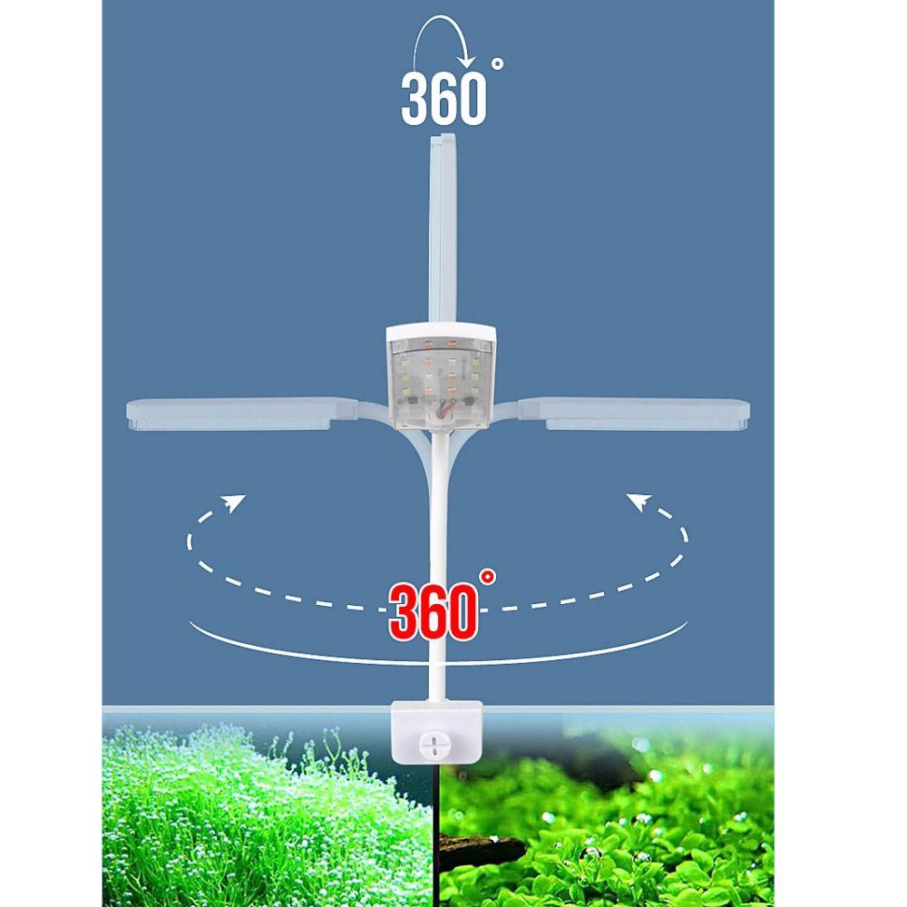 6W/12W Fish Tank Clip-on Light colored light double-headed Aquarium Supplies Clamp lamp highlight LED Fish Tank Lamp