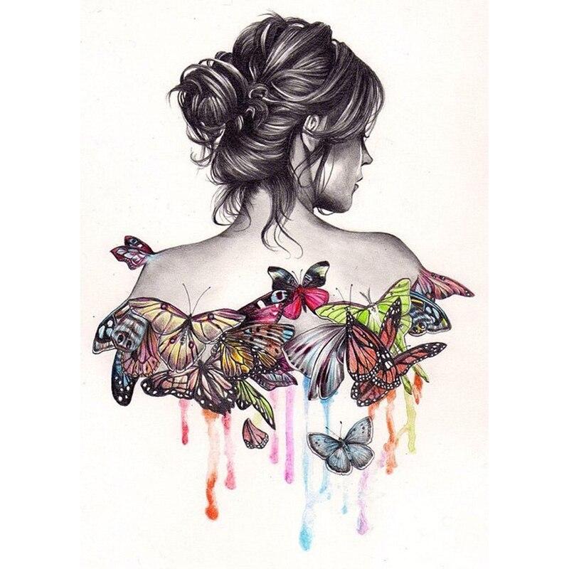 New 5D DIY Diamond Painting Butterfly Art Diamond Embroidery Cross Stitch Crafts Full Round Drill Home Decor Manual Gift