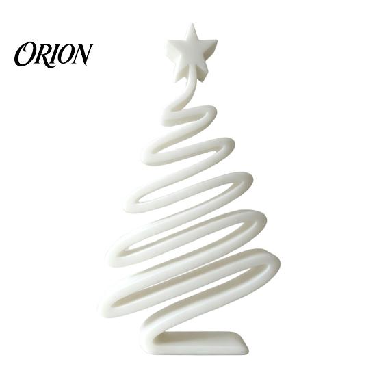 Holiday Home Decorations 3D Printed Minimalist Christmas Tree Desktop Ornament, Modern Table Balcony Festive Ornaments Sign for Living Room
