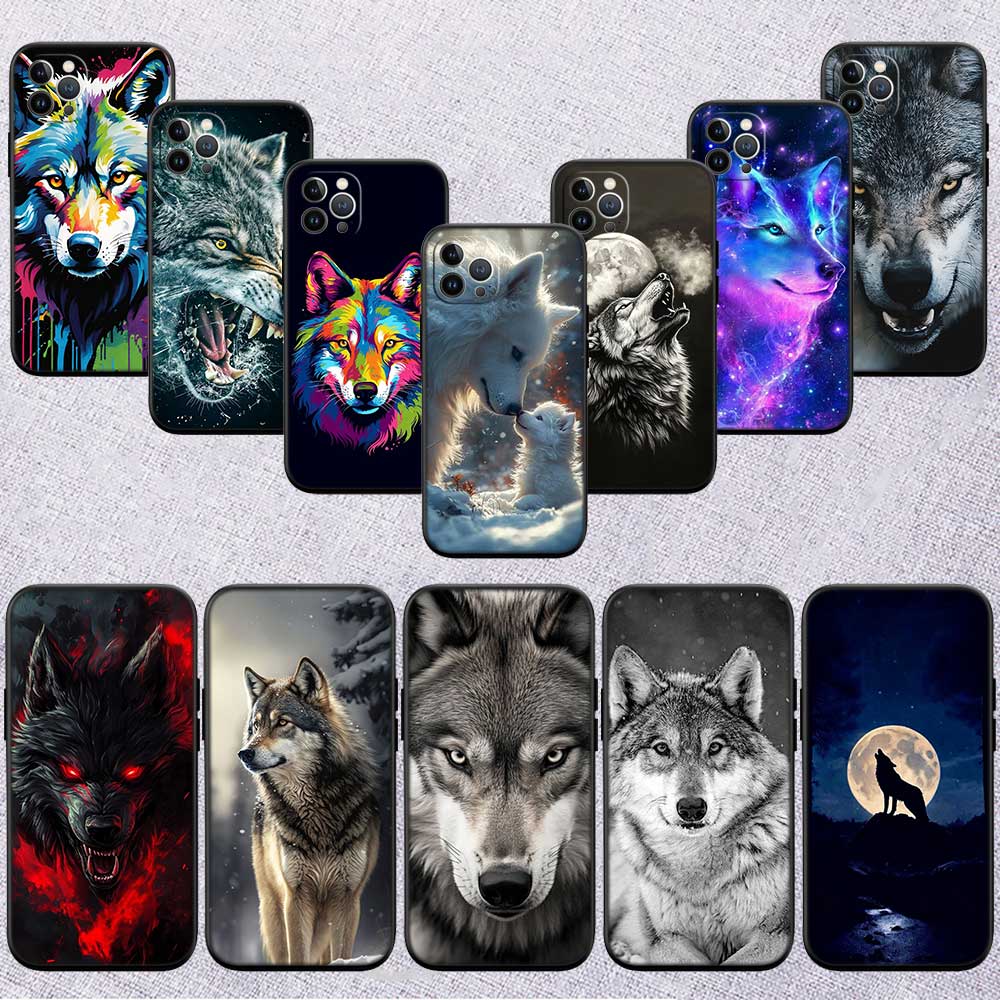 UP6 Animal Wolf Phone Case for Samsung Galaxy A11 A12 A13 A15 A52S A53 A55 A56 A70 A71 A72 A73 F06 F16 F56 S10 Plus S10e