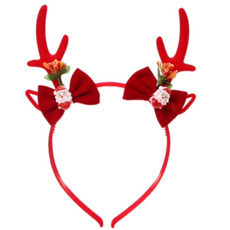 Christmas Reindeer Headband for All Age Party Accessories Deer Horn Hairhoop Festival Hairband Seasonal Costume Headwear