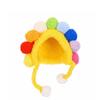 Adjustable Ties Guinea Pig Costume Hat Sunflower Hamster Knitted Hat  Pet Gathering
