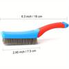 Heavy Duty Stainless Steel Wire Brush, Plastic Handle for Rust, Paint, Dirt & Welding Slag Removal - Durable Cleaning Tool