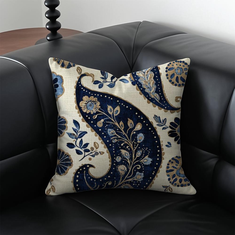 Boho Pattern Ethnic Art Cushion Cover Pillow Case Antidustmite Invisible Zipper Silky Plush Cushion