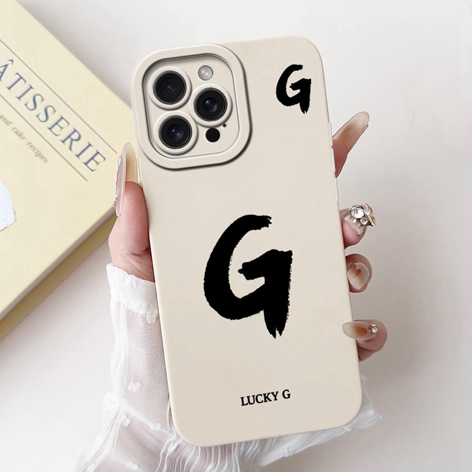 New Fashion Letter Phone Case For iPhone 15 Pro Max 15Pro Soft Silicone Shockproof Cases For iPhone15 15ProMax Covers Bumpers