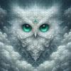 1000pcs/Puzzle Game for Endurance And Logic Training - Exquisite Puzzle - (Cloud Condensing Feather Emerald-Eyed Owl) Suitable for Living Room Decorat