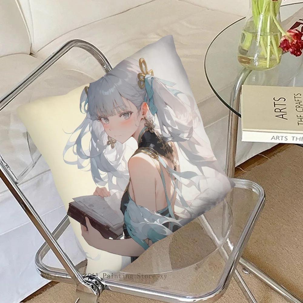 Jinhsi Anime Game W-Wuthering Waves Pillow Case Square Pillow Bedroom Sofa Leisure Comfort Car Living Room Home Decoration 40X40